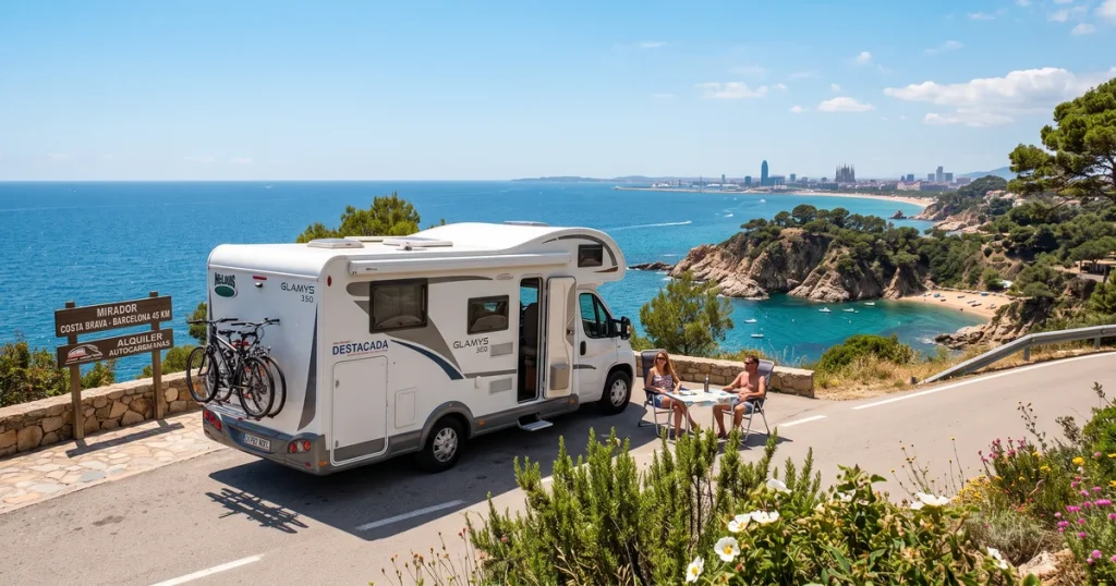 autocaravana de alquiler en barcelona glamys 320 costa brava mirador
